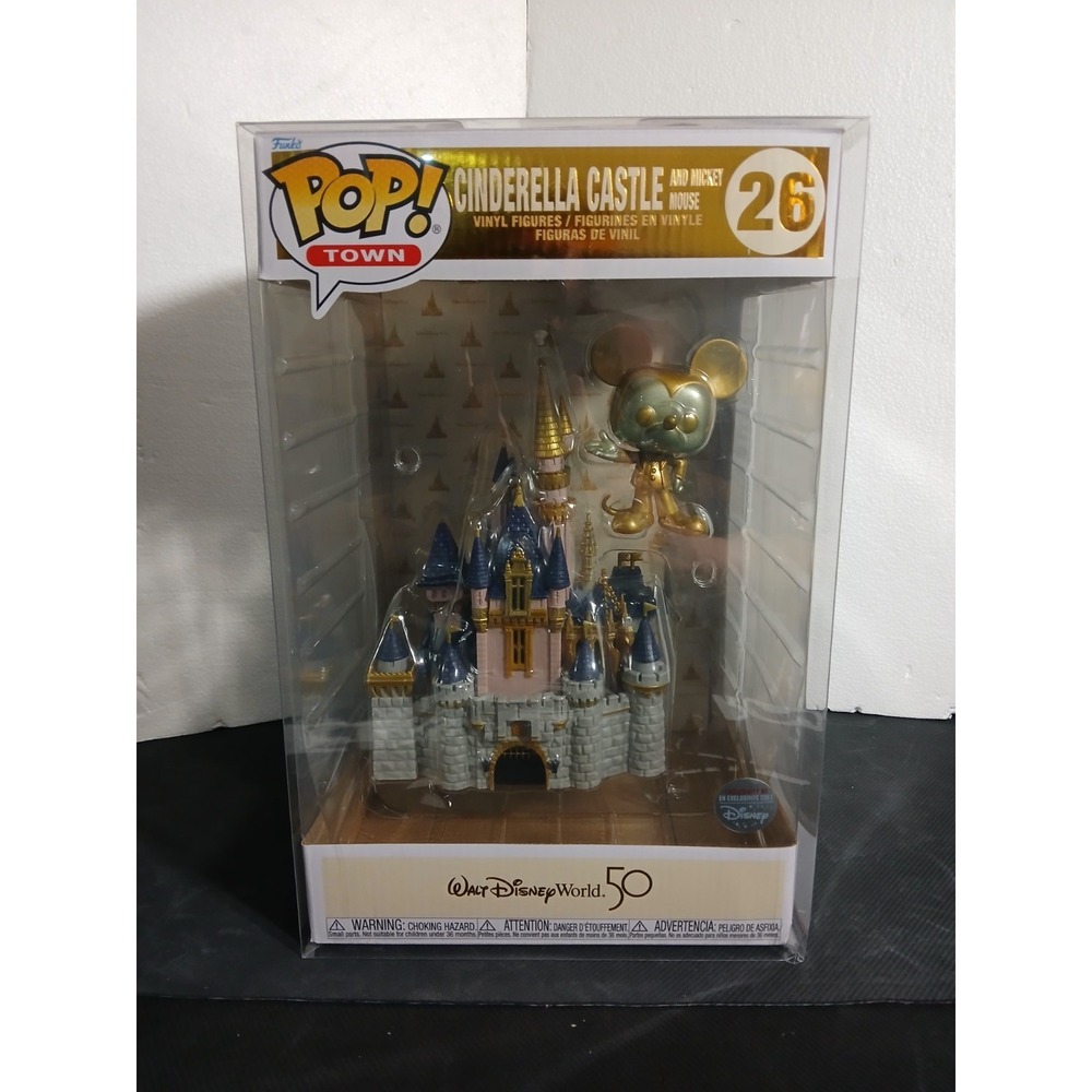 Funko POP #26 Walt Disney World 50th Anniversary Cinderella Castle Gold Mickey